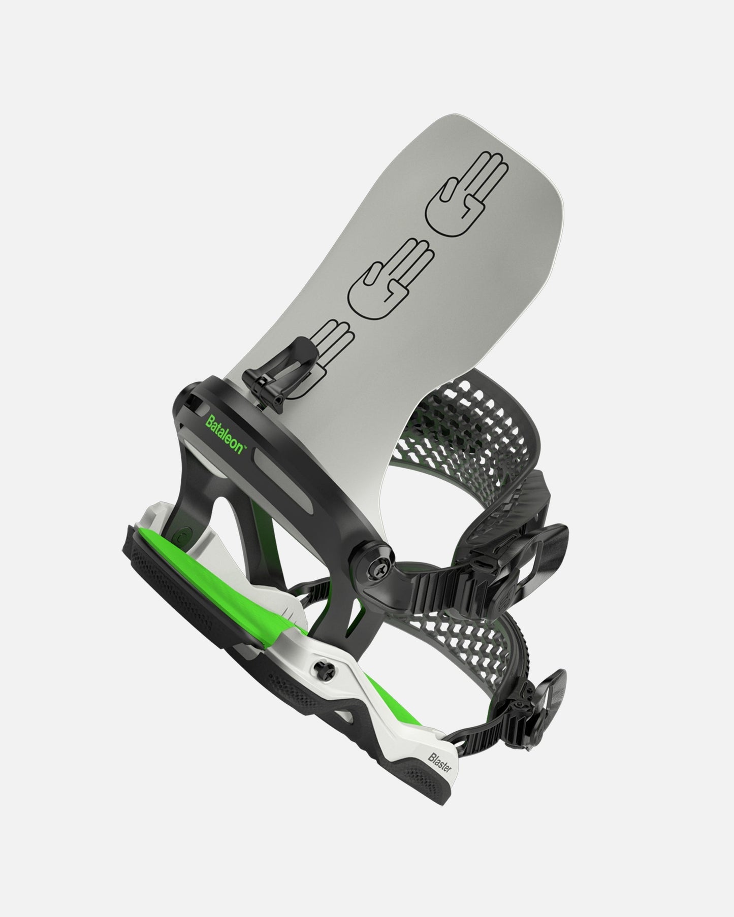 color-glacier-gray/neon-green bataleon blaster 2023-2024 snowboard bindings product image